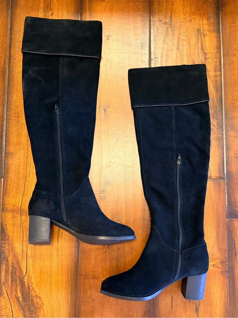 Coconuts by Matisse Black Suede Over-the-Knee Block Heel Boots